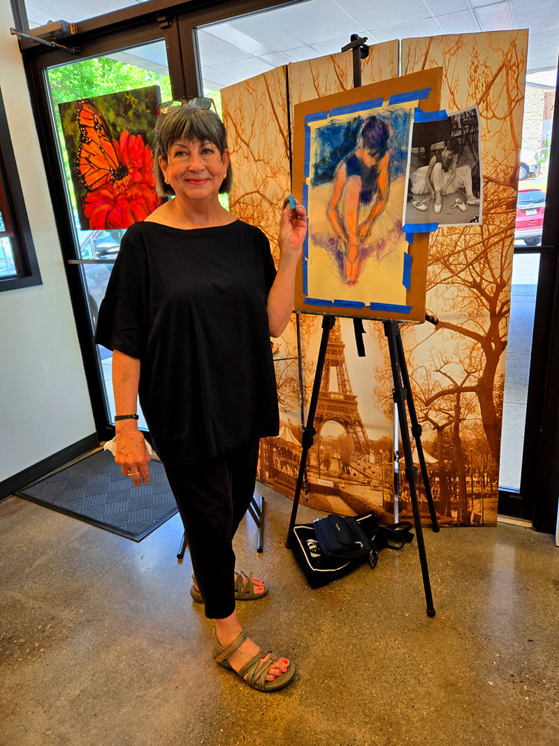 Sue Blaney creating a work of art!